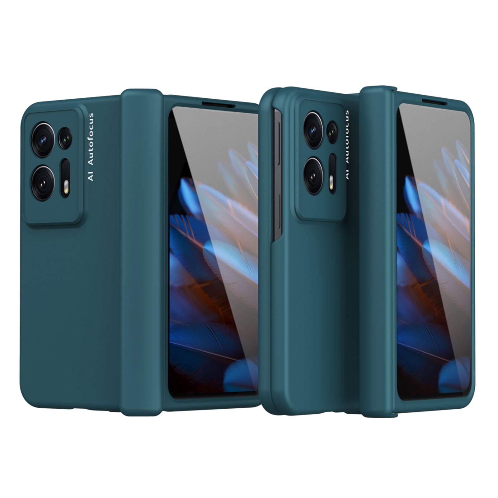 Anti-scratch Phone Cover For Oppo Find N2 5G Side Hinge Hard PC Phone Case with Tempered Glass Film Anti-scratch Phone Cover For Oppo Find N2 5G Side Hinge Hard PC Phone Case with Tempered Glass Film